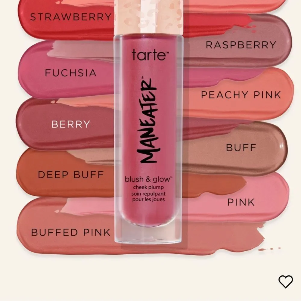 TARTE maneater™ blush & glow™ cheek plump Strawberry NIB Retail 27.00 NEW
